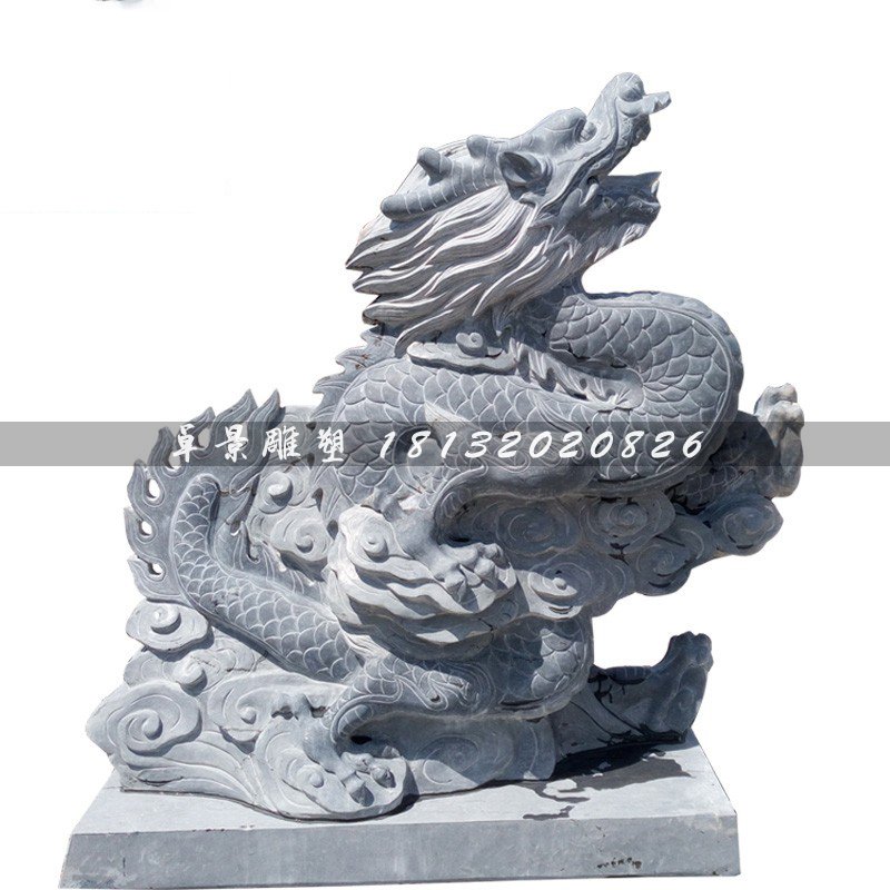 广场石雕龙青石龙雕塑[1]