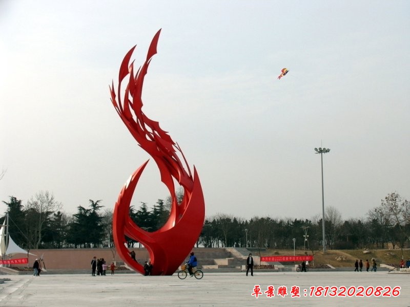 不锈钢抽象凤凰，广场不锈钢雕塑[1][1]