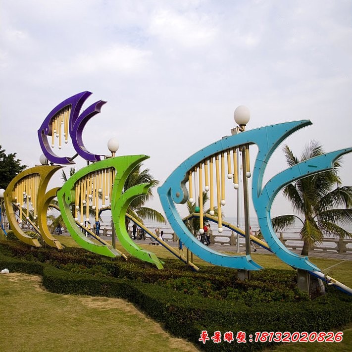 售楼部水景鱼群不锈钢雕塑小区景观雕塑