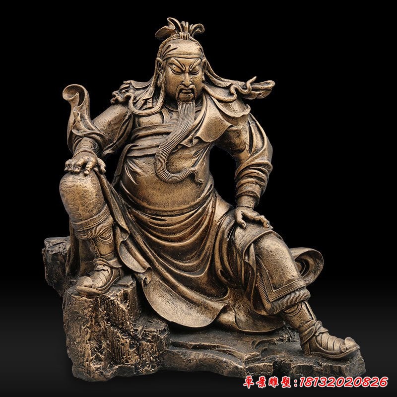 威武关公铜雕古代人物雕塑