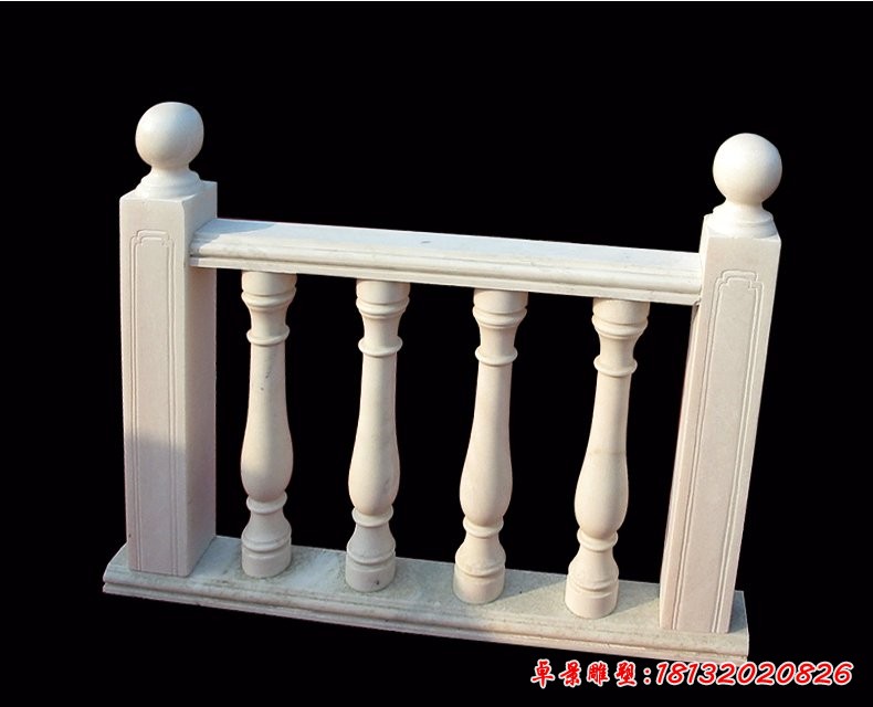 汉白玉栏杆，别墅景观雕塑[1][1]