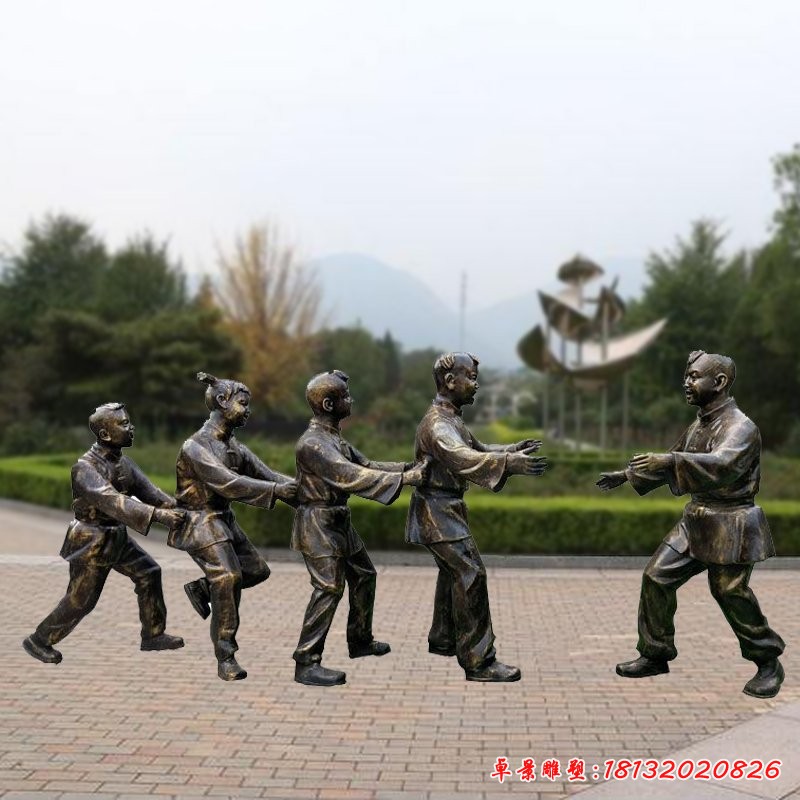 老鹰捉小鸡儿童雕塑 (2)[1][1]