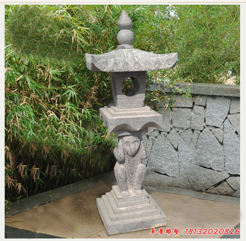 猴子石灯雕塑，园林景观石雕[1]