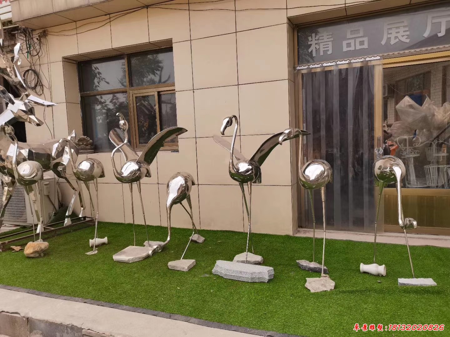 不锈钢火烈鸟雕塑