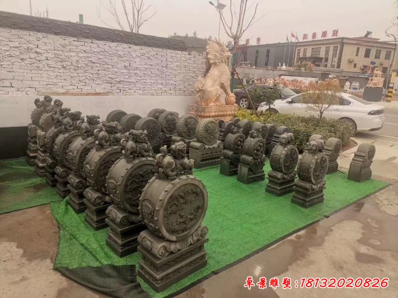 招财镇宅狮子门墩