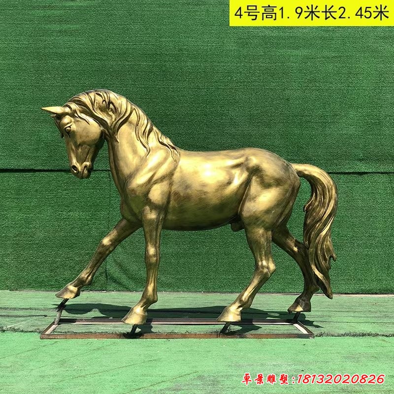 低头马铜雕