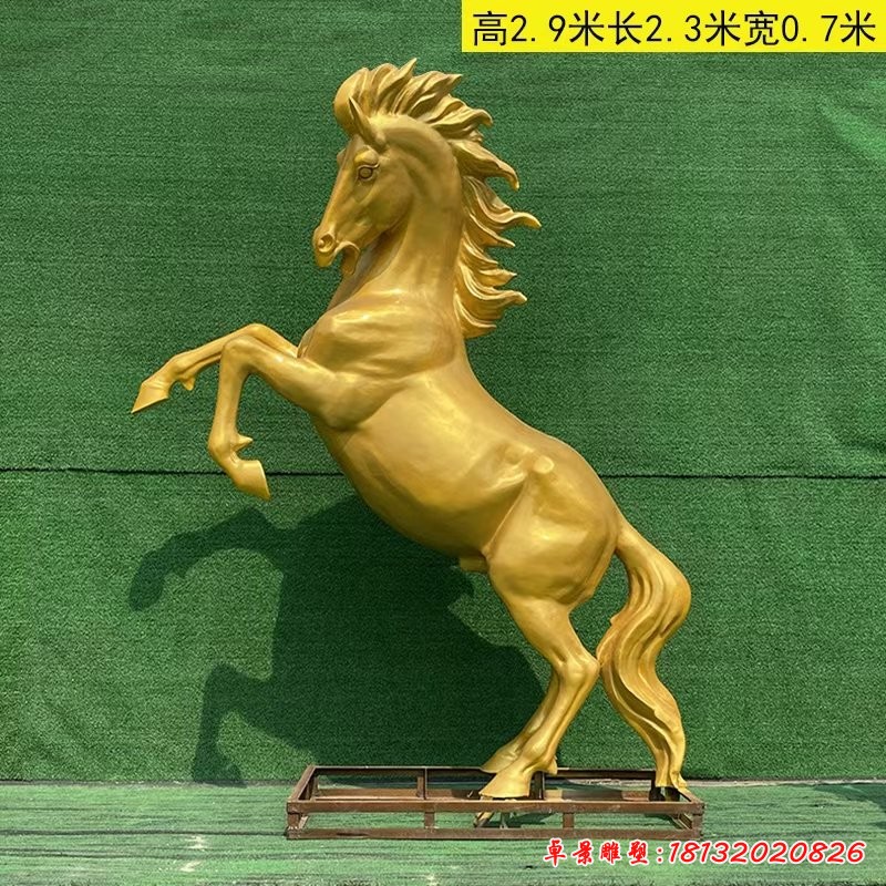 黄铜立马铜雕