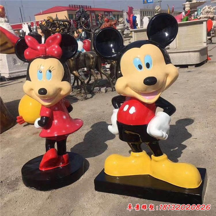 玻璃钢米奇和米妮雕塑