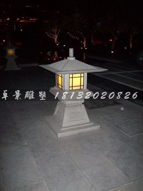 宫灯石雕公园大理石灯雕塑 (3)