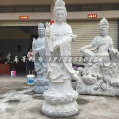 观音菩萨石雕，大理石观音菩萨雕塑
