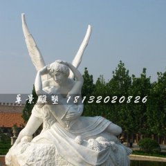 爱神石雕，汉白玉西方爱神雕塑