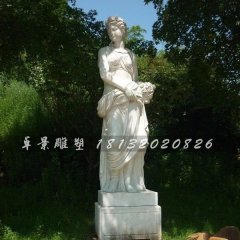 汉白玉美女雕塑，西方美女石雕