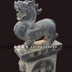 貔貅石雕，青石貔貅雕塑