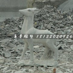 小鹿石雕，青石小鹿石雕