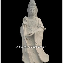 观音菩萨石雕，大型观音菩萨雕塑