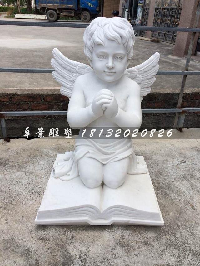 小天使石雕汉白玉小孩石雕