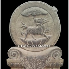 石雕门墩，仿古石墩