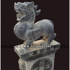 青石招财貔貅，神兽石雕