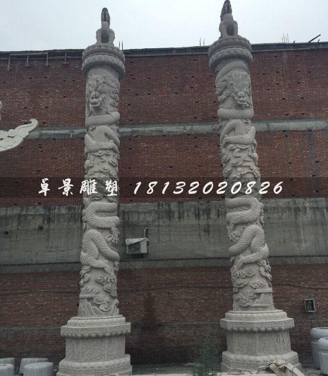 龙柱石雕，华表石雕，广场柱子雕塑