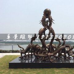 广场铜雕龙