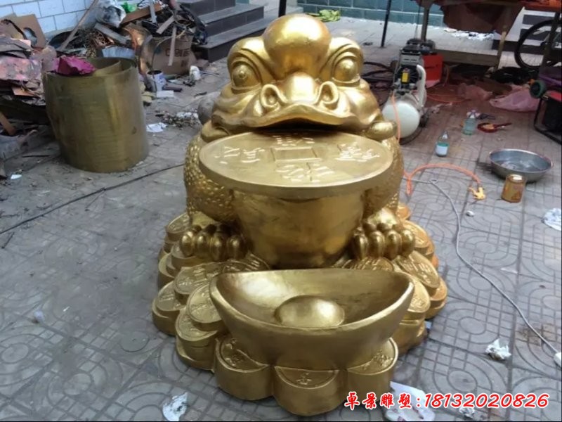 金蟾铜雕招财动物雕塑 