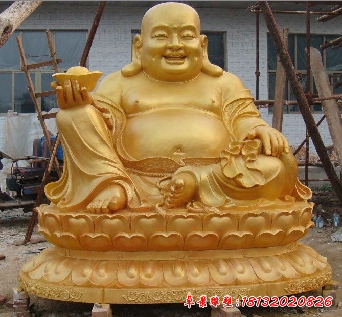 弥勒佛铜雕，招财弥勒佛铜雕
