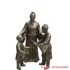 孔融让梨铜雕，城市景观铜雕