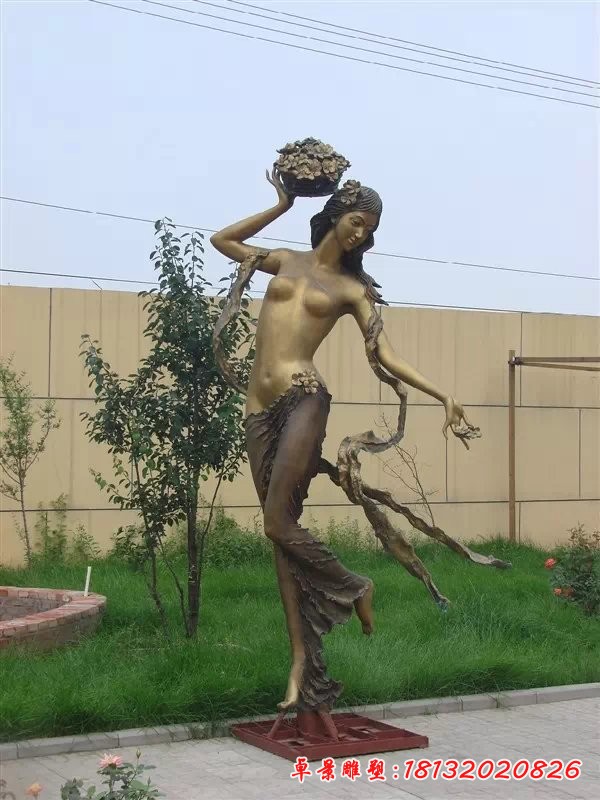 美女铜雕，人物铜雕