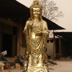 观音菩萨铜雕，铸铜观音菩萨雕塑