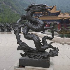 铜龙雕塑，青龙铜雕