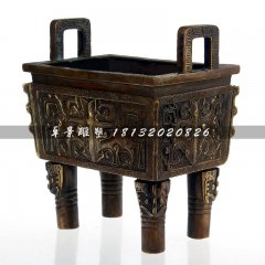 铜鼎，四脚铜鼎，广场铜鼎