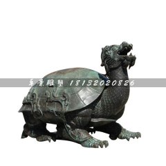 龙龟铜雕，广场龙龟雕塑