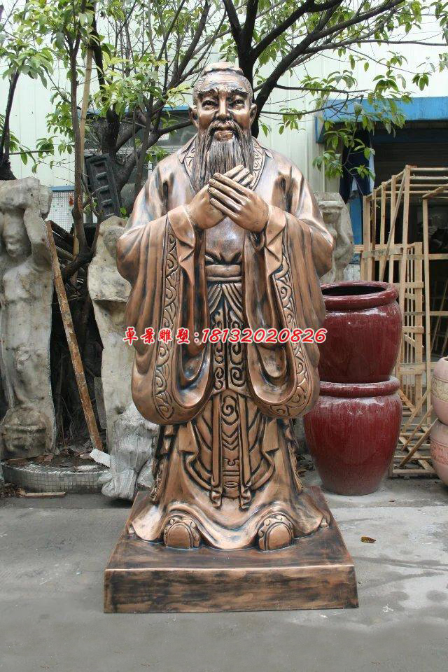 孔子铜雕，孔子雕塑
