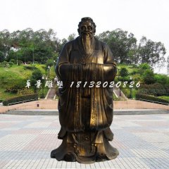 孔圣子铜雕，广场大型孔子雕塑