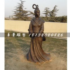 古代美女铜雕，广场古人雕塑