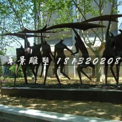 抽象人物铜雕，广场景观铜雕