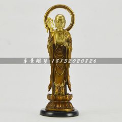 地藏菩萨铜雕，铸铜佛像雕塑