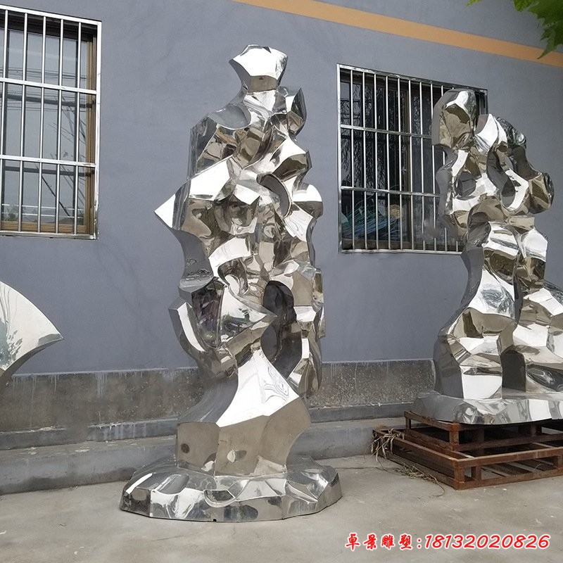 不锈钢太湖石雕塑公园景观摆件