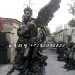 西方爱神雕塑，玻璃钢仿铜人物雕塑