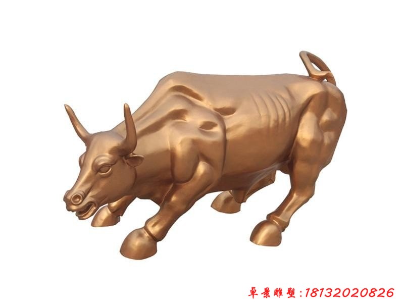 铜牛雕塑，广场华尔街牛