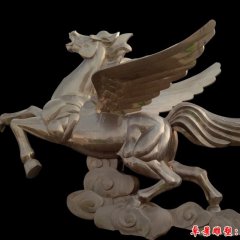马踏祥云雕塑，不锈钢马雕塑
