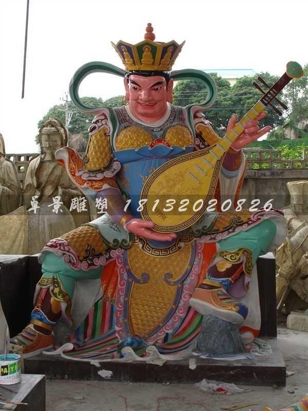 玻璃钢四大天王雕塑，玻璃钢彩色四大天王雕塑