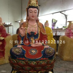 玻璃钢观音菩萨雕塑，玻璃钢彩绘观音雕塑