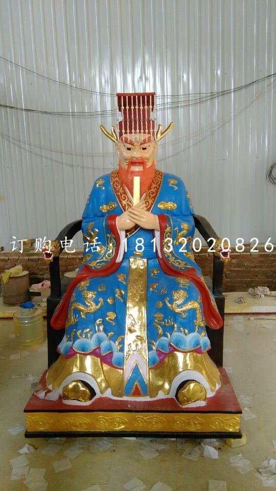 玻璃钢龙王雕塑，玻璃钢神仙雕塑