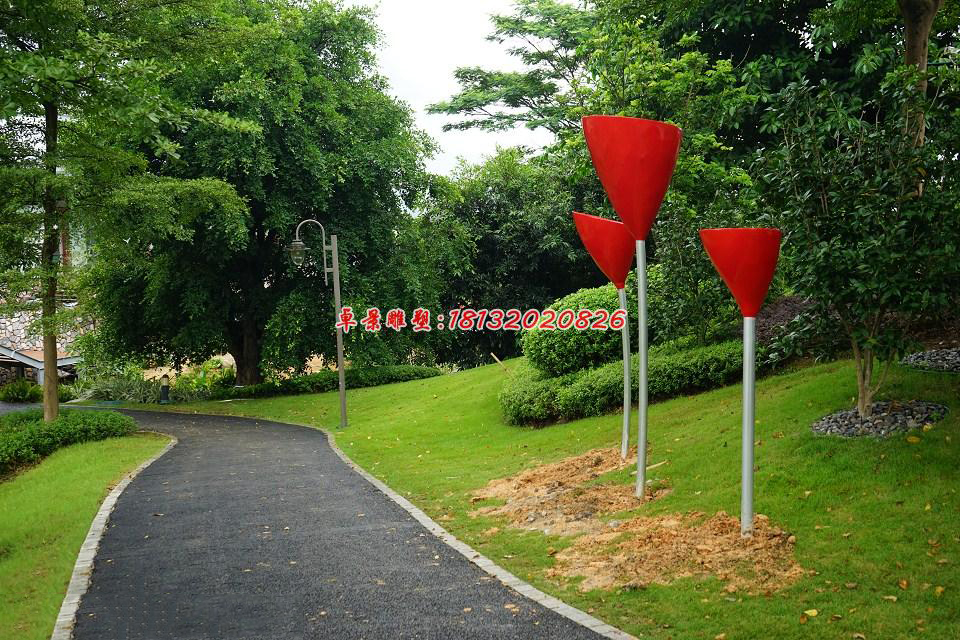 玻璃钢抽象雕塑，公园景观雕塑