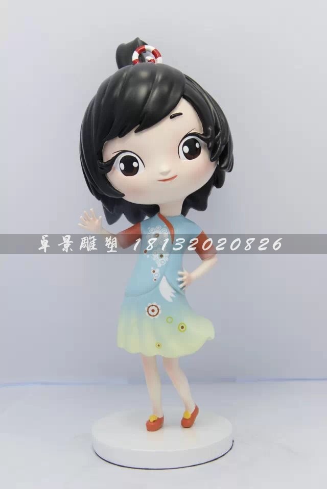 玻璃钢美少女雕塑，玻璃钢人物雕塑