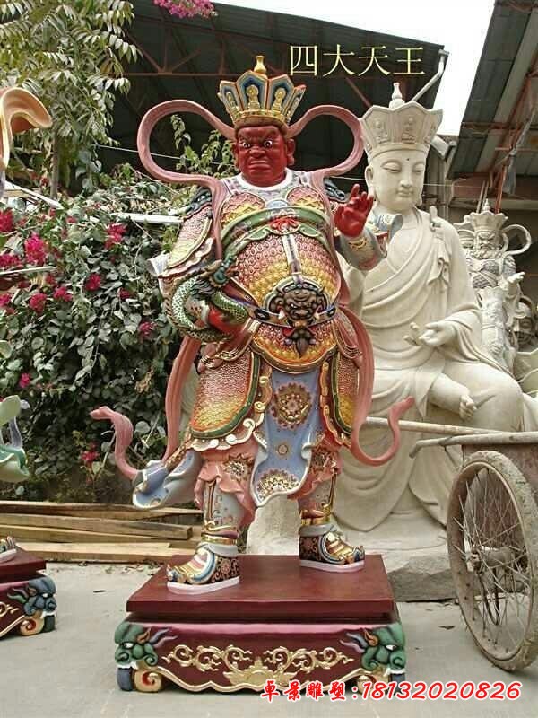 广目天王雕塑，玻璃钢神仙雕塑