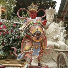 广目天王雕塑，玻璃钢神仙雕塑