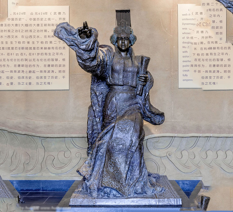 武则天雕塑，玻璃钢古代人物雕塑
