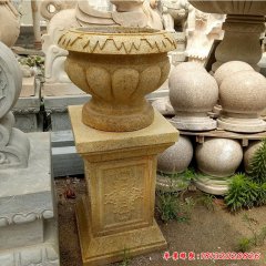 砂岩花盆公园景观石雕